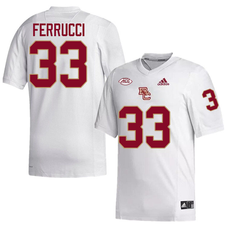 Anthony Ferrucci Jersey,#33 Anthony Ferrucci Boston College Eagles Football Jersey,Uniforms-White